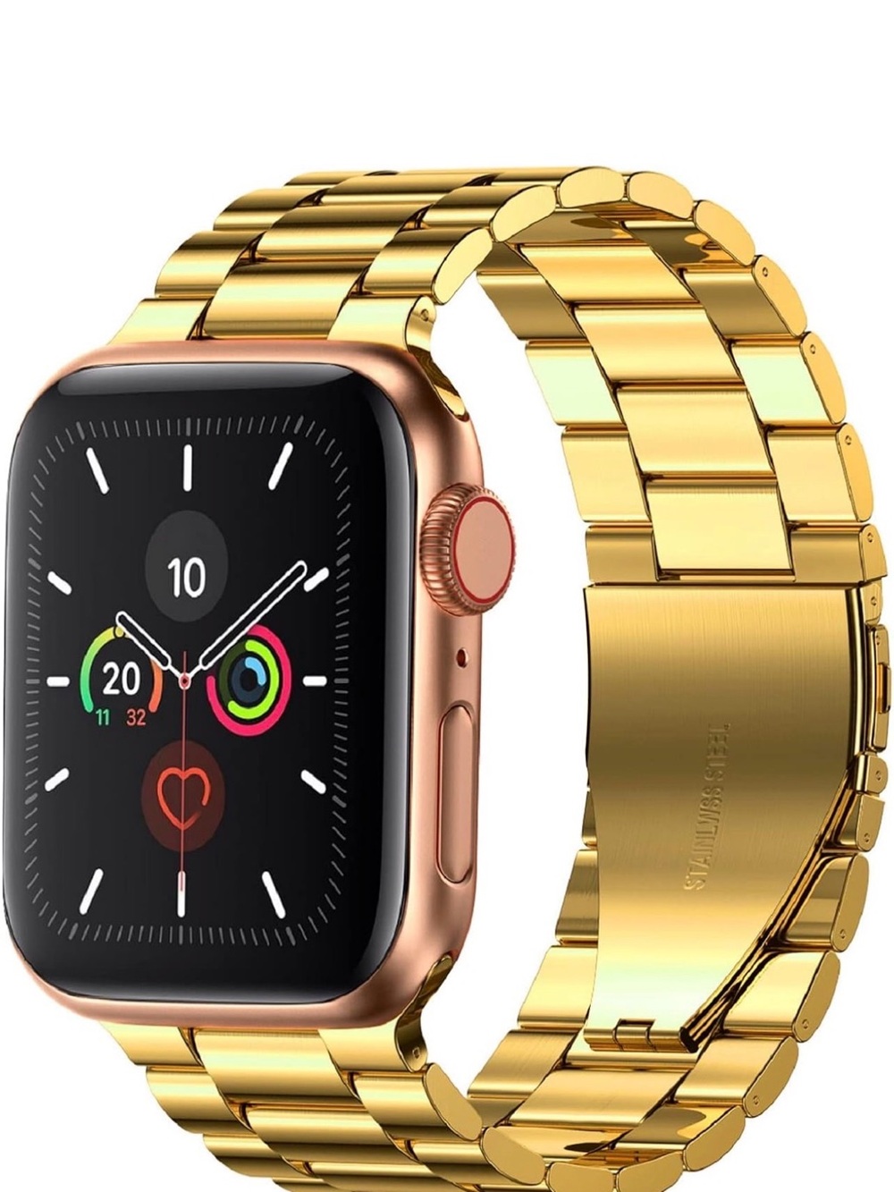 Gold Stainless Steel Link Band for Smartwatch - 38/40